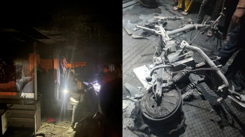 ಬೆಂಕಿಗೆ ಆಹುತಿಯಾದ ಇಲೆಕ್ಟ್ರಿಕ್ ಬೈಕುಗಳು – ಶೋರೂಂನಲ್ಲಿ ಭೀಕರ ಅವಘಡ Electric bikes caught fire – terrible accident at the showroom