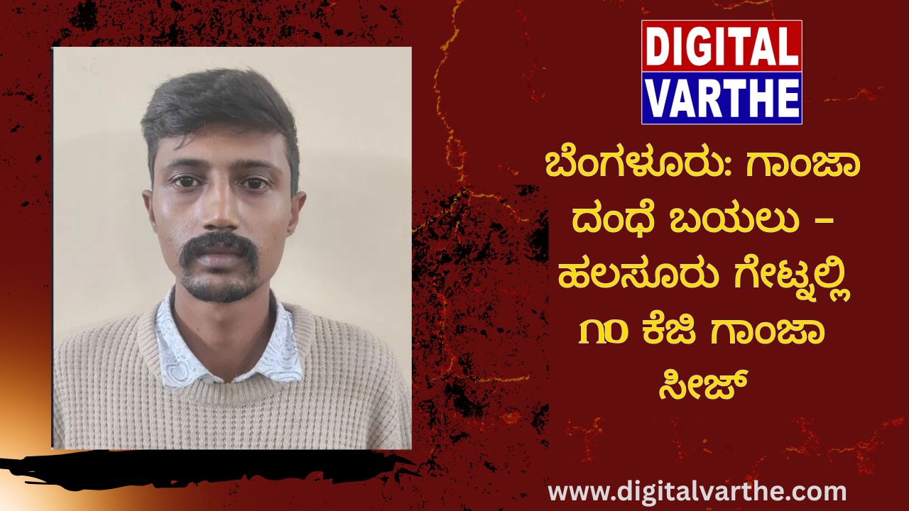ಬೆಂಗಳೂರು: ಗಾಂಜಾ ದಂಧೆ ಬಯಲು – ಹಲಸೂರು ಗೇಟ್ನಲ್ಲಿ 10 ಕೆಜಿ ಗಾಂಜಾ ಸೀಜ್