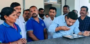 ಇಂದಿರಾ ಕ್ಯಾಂಟೀನ್‌ನಲ್ಲಿ ಊಟ ಸವಿದ ಶಾಸಕ ದರ್ಶನ್ ಧ್ರುವನಾರಾಯಣ್